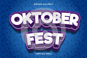 October fest flower background text effect