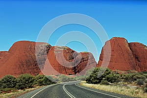 October 2016, Kata Tjuta, Australia : road to the Kata Tjuta in Australia photo