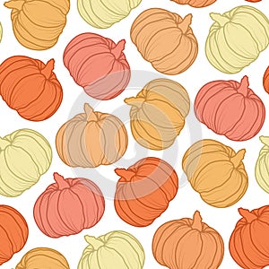 October seamless pattern.Halloween vectorcolorful background