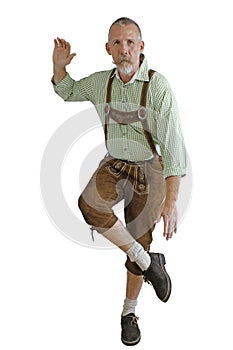 Octoberfest man dancing