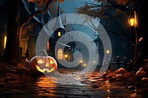 Octobers magic Halloween and the picturesque season of autumn unite