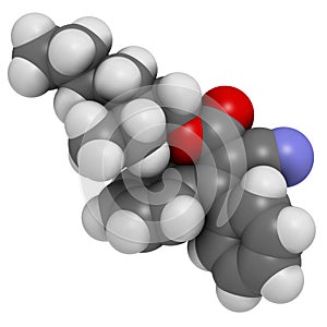 Octocrylene sunscreen molecule.