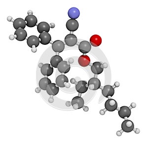 Octocrylene sunscreen molecule.