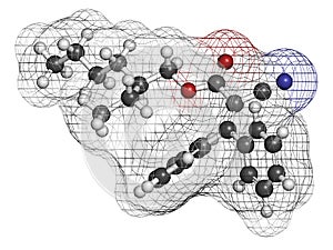 Octocrylene sunscreen molecule.