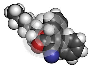 Octocrylene sunscreen molecule.