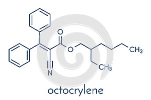 Octocrylene sunscreen molecule. Skeletal formula.