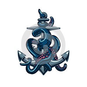 Octopus with an anchor
