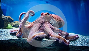 Octopus in the aquarium