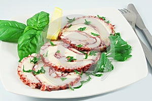 Octopus carpaccio