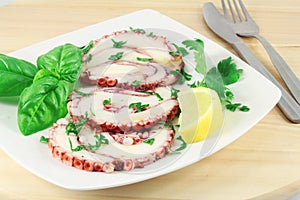 Octopus carpaccio