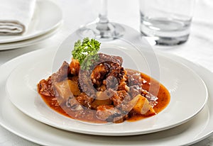 Octopus dish, typical from Portugal and the Azores.