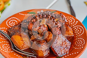 Octopus dish, typical from Portugal and the Azores