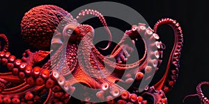 Octopus Head and Tentacles Close Up,