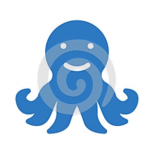 Octopus vector glyph color  icon