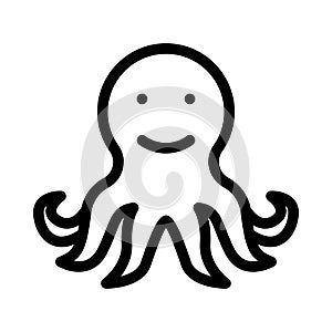 Octopus vector thin line  icon