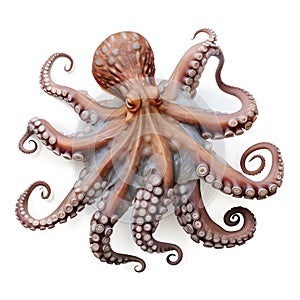 Octopus Isolated on White Background - 3D Illustration