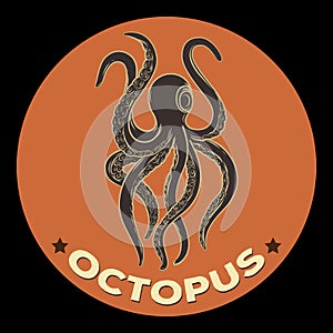Octopus logo vector