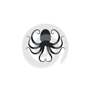 Octopus. Logo. Vector illustration