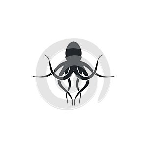 Octopus. Logo. Vector illustration