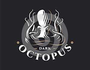 Octopus logo - vector illustration. Emblem design