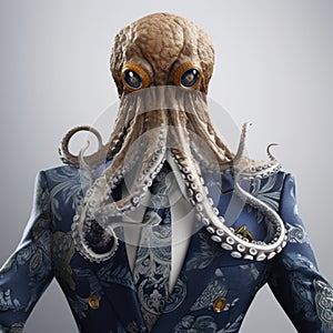 Octopus Man: Aetherpunk Heistcore Fashion With Realistic Detail