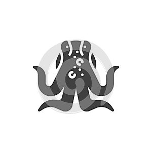 Octopus mollusc vector icon