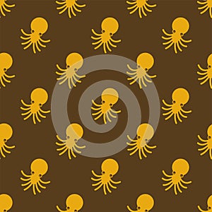 Octopus pattern seamless. Devilfish background. Poulpe vector or