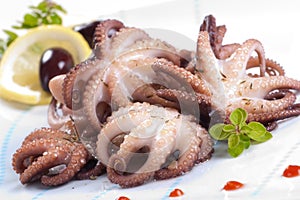 Octopus in red wine