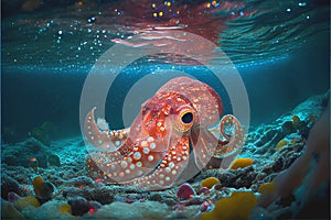 Octopus on the seabed