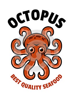 Octopus Seafood Mascot Logo