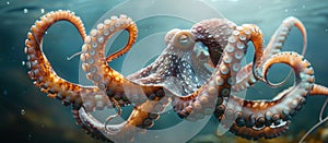 Octopus Swimming in Water