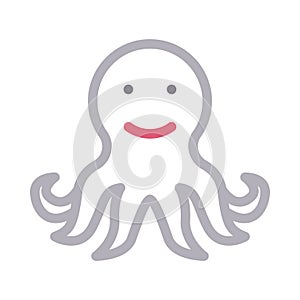 Octopus vector color line  icon
