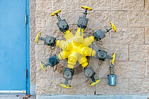Octuplets Wall Mounted Fire Hydrant Valves