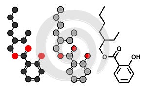Octyl salicylate (octisalate) sunscreen molecule (UV filter photo