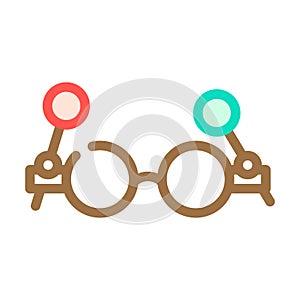 ocular glasses optical color icon vector illustration