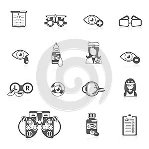 Oculist black icons