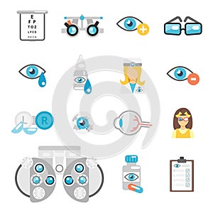 Oculist flat icons