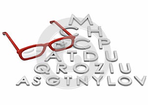 Oculistic Visit Concept - 3D