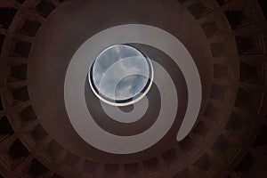 The Oculus in the Center of the Pantheon, Italy