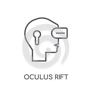 Oculus rift linear icon. Modern outline Oculus rift logo concept photo