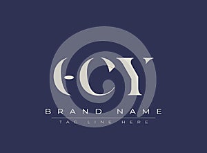 OCY abstract letter logo design