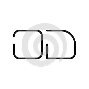 od initial letter vector logo icon