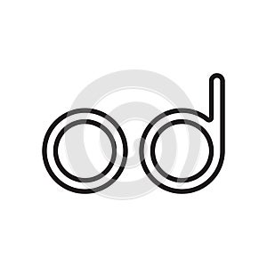 od initial letter vector logo icon