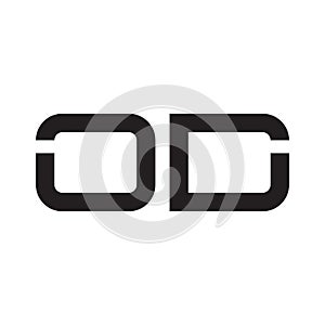 od initial letter vector logo icon