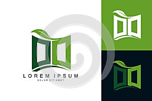 OD monogram leaf logo. natural organic premium vector design template