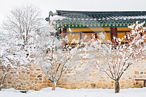 Odaesan mountain Woljeongsa temple at winter in Pyeongchang, Korea