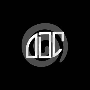ODC letter logo design on BLACK background. ODC creative initials letter logo concept. ODC letter design