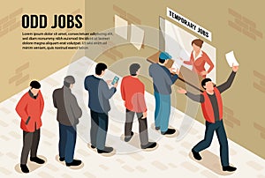 Odd Jobs Horizontal Illustration