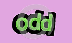 ODD writing vector design on pink background