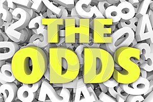 The Odds 3d Word Letters Number Background Chances Possible Like